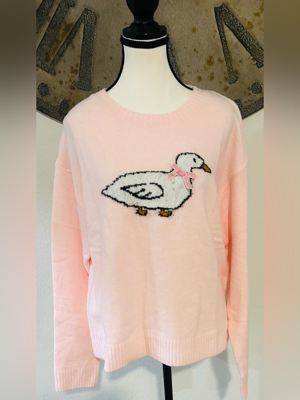 Simply Southern Pastel Pink Duck Sweater